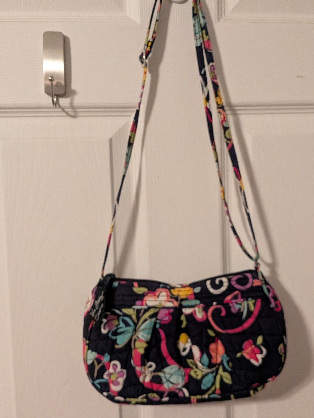 Vera Bradley Retired Ribbons Quilted Floral Crossbody Shoulder Bag